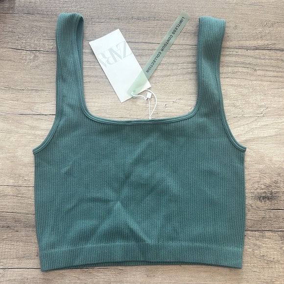 NWT Zara Cropped Contour Tank - Picture 2 of 3